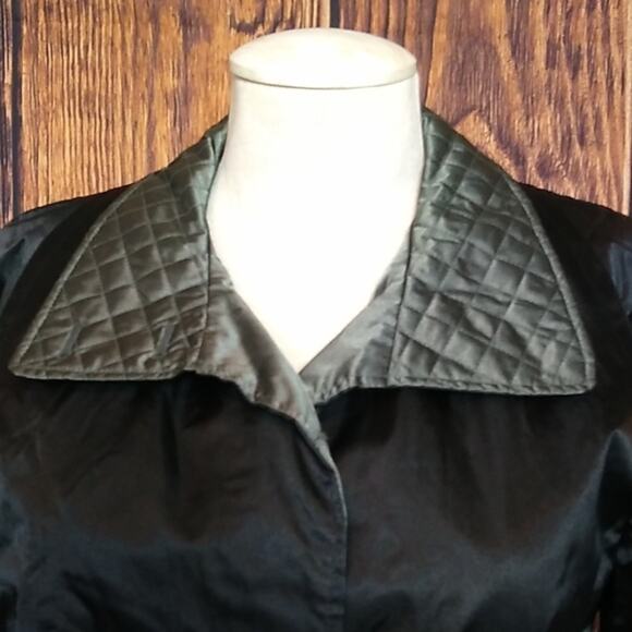 London Fog Womens Size 12 Regular Black Satin Lined Trench Coat Removable Liner - Picture 2 of 7